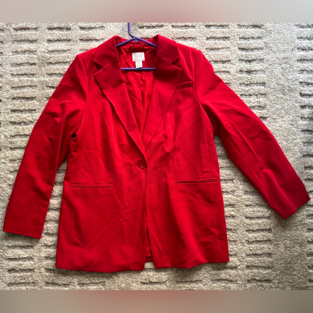 H&M Bold Red Women's Blazer